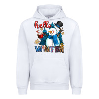 White hello winter Urban Hoodie - OliviaCreatesArt
