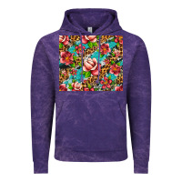 Cloud Purple tropical flowers Vintage Hoodie - Artiststas