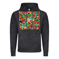 Vintage Black tropical flowers Vintage Hoodie - Artiststas