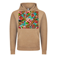 Vintage Coffee tropical flowers Vintage Hoodie - Artiststas