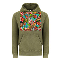 Vintage Olive tropical flowers Vintage Hoodie - Artiststas