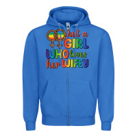 True Royal Just A Girl Who Loves Her Wifey Zipper Hoodie - BundleAndBundleShop