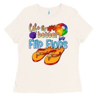 Bone life is better in flip flops Ladies Tee - texasbilliewilder