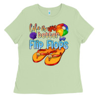 Matcha life is better in flip flops Ladies Tee - texasbilliewilder
