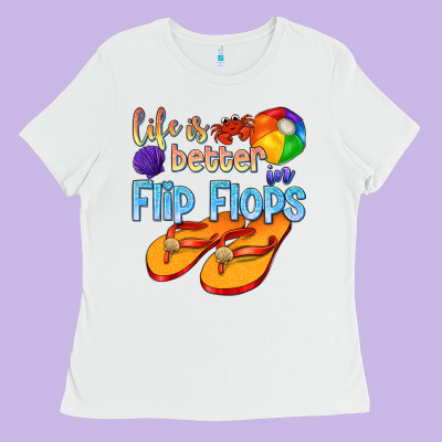Life Is Better In Flip Flops Ladies Tee Designed By Texasbilliewilder