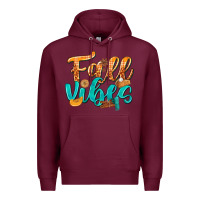 Burgundy Fall Vibes with Food Premium Hoodie - texasbilliewilder