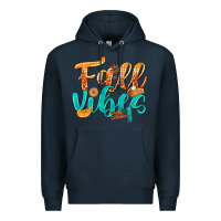 Navy Fall Vibes with Food Premium Hoodie - texasbilliewilder
