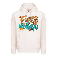 Pale Pink Fall Vibes with Food Premium Hoodie - texasbilliewilder