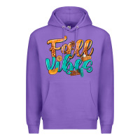 Purple Fall Vibes with Food Premium Hoodie - texasbilliewilder