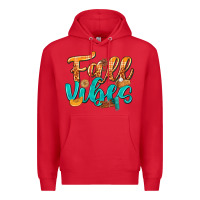 Red Fall Vibes with Food Premium Hoodie - texasbilliewilder