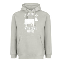 Moon Dust Life Is Better With Cows Around Heavyweight Hoodie - Bettercallsaul