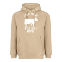 Mushroom Life Is Better With Cows Around Heavyweight Hoodie - Bettercallsaul