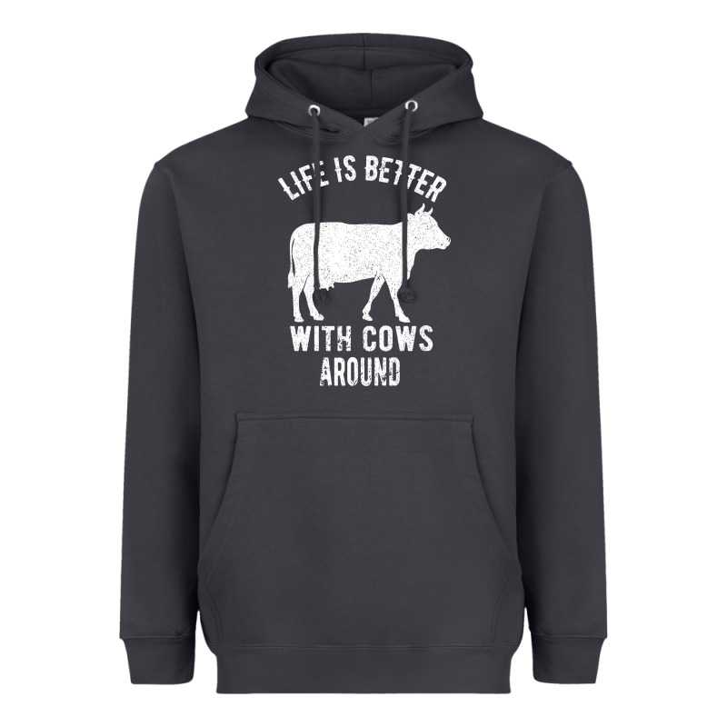 Life Is Better With Cows Around Heavyweight Hoodie by Bettercallsaul | Teevron