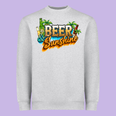 Beer And Sunshine Heavyweight Sweatshirt Designed By Nancycooperartshop