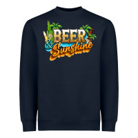 Navy Beer and sunshine Heavyweight Sweatshirt - NancyCooperArtShop