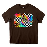 Chocolate Brown race leopard tie dye background Heavy Core Tee - Zillion Design Studio