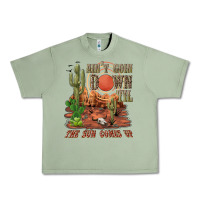 Oil Green aintgoin down til the sun comes up desert Urban Heavy Tee - NancyCooperArtShop