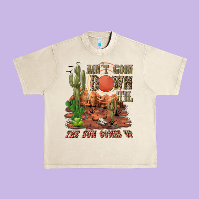 Aintgoin Down Til The Sun Comes Up Desert Urban Heavy Tee Designed By Nancycooperartshop