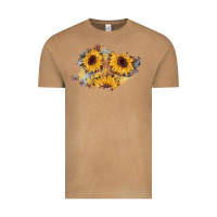 Vintage Camel sunflower glitter leather patch Vintage Tee - AdoDesignShop