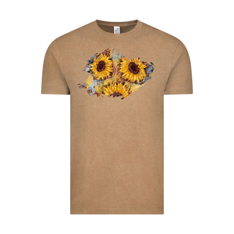Sunflower Glitter Leather Patch Vintage Tee by AdoDesignShop | Teevron