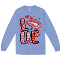 Colony Blue western love lips Long Sleeve Tee - MaliasSmallBusiness