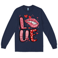 Navy western love lips Long Sleeve Tee - MaliasSmallBusiness