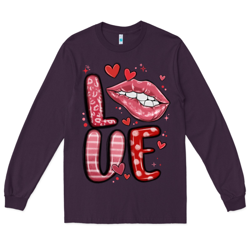 Western Love Lips Long Sleeve Tee by MaliasSmallBusiness | Teevron