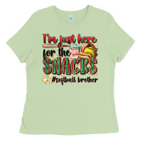 Matcha i'm just here for the snacks #softball brother Ladies Tee - Zillion Design Studio