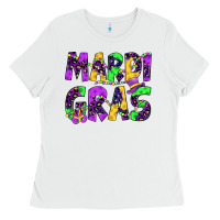 White mardi gras Ladies Tee - JahusDesignShop