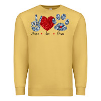 Antique Gold Peace Love Paws Premium Sweatshirt - Bettercallsaul