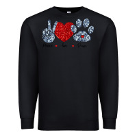 Black Peace Love Paws Premium Sweatshirt - Bettercallsaul