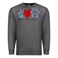 Charcoal Heather Peace Love Paws Premium Sweatshirt - Bettercallsaul