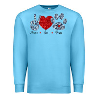 Ocean Blue Peace Love Paws Premium Sweatshirt - Bettercallsaul