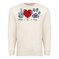 Sandshell Peace Love Paws Premium Sweatshirt - Bettercallsaul
