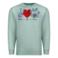 Seafoam Peace Love Paws Premium Sweatshirt - Bettercallsaul