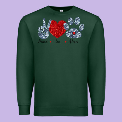 Peace Love Paws Premium Sweatshirt Designed By Bettercallsaul