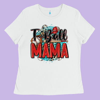 T Ball Mama Ladies Tee Designed By Zillion Design Studio