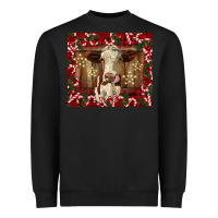 Christmas Heifer With Candy Canes Heavyweight Sweatshirt | Teevron
