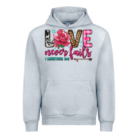 Heather Grey love never fails Urban Hoodie - OliviaCreatesArt