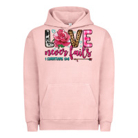 Pigment Salmon love never fails Urban Hoodie - OliviaCreatesArt