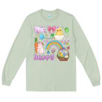 Matcha easter hoppy bunny Long Sleeve Tee - MaliasSmallBusiness