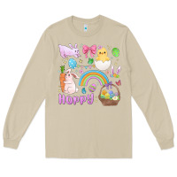 Mushroom easter hoppy bunny Long Sleeve Tee - MaliasSmallBusiness