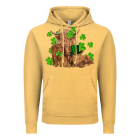 Vintage Mustard st patricks day cow family Vintage Hoodie - RanaPortraitStore