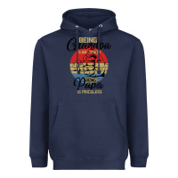 Navy Being Grandpa İs An Honor Being Papa İs Priceless Heavyweight Hoodie - Bettercallsaul