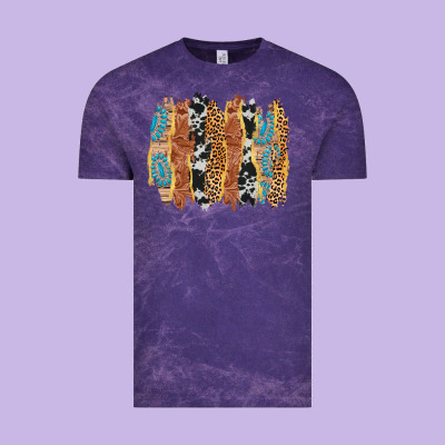 Western Brushstrokes Vintage Tee Designed By Adodesignshop
