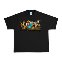 Black peace love longhorn heifer Urban Heavy Tee - LillyAllenDesigns