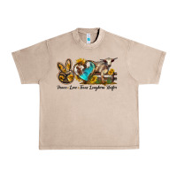 French Oak peace love longhorn heifer Urban Heavy Tee - LillyAllenDesigns