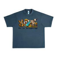 Midnight Navy peace love longhorn heifer Urban Heavy Tee - LillyAllenDesigns