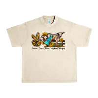Peace Love Longhorn Heifer Urban Heavy Tee | Teevron