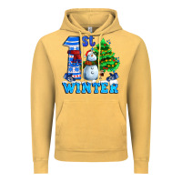 Vintage Mustard first winter with snowman Vintage Hoodie - AdoDesignShop